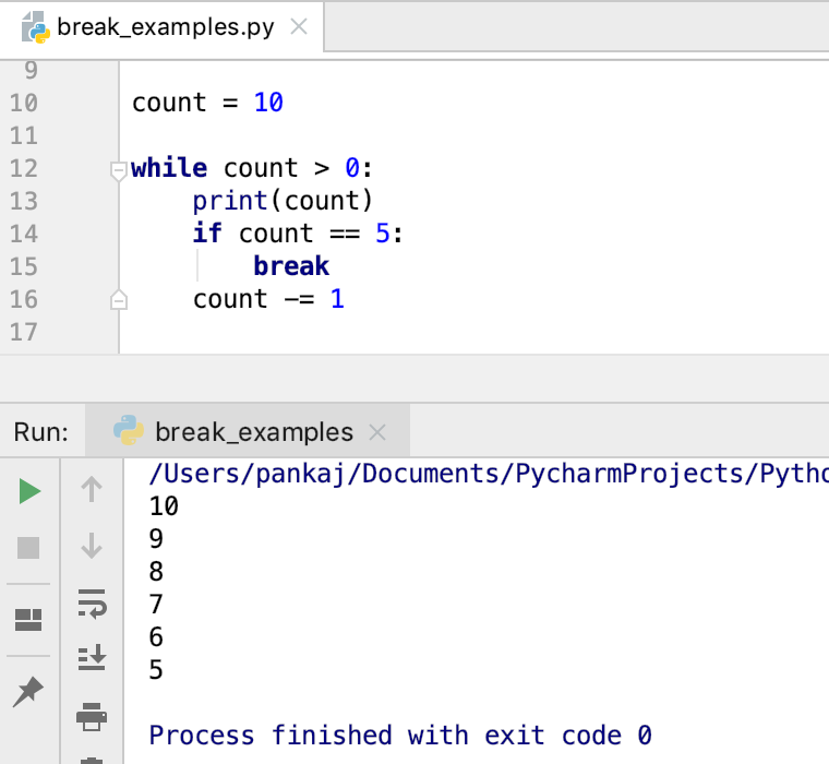 Python break 语句与 while 循环