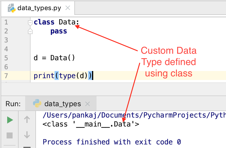 Python 自定义数据类型