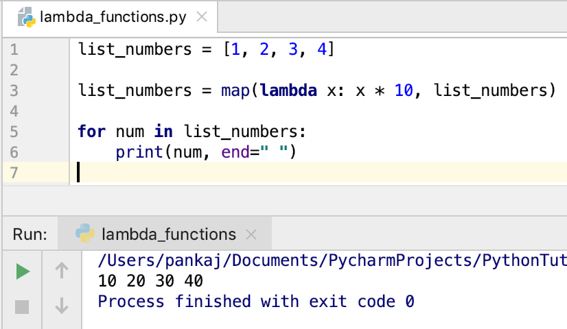 Python lambda 函数与 map()