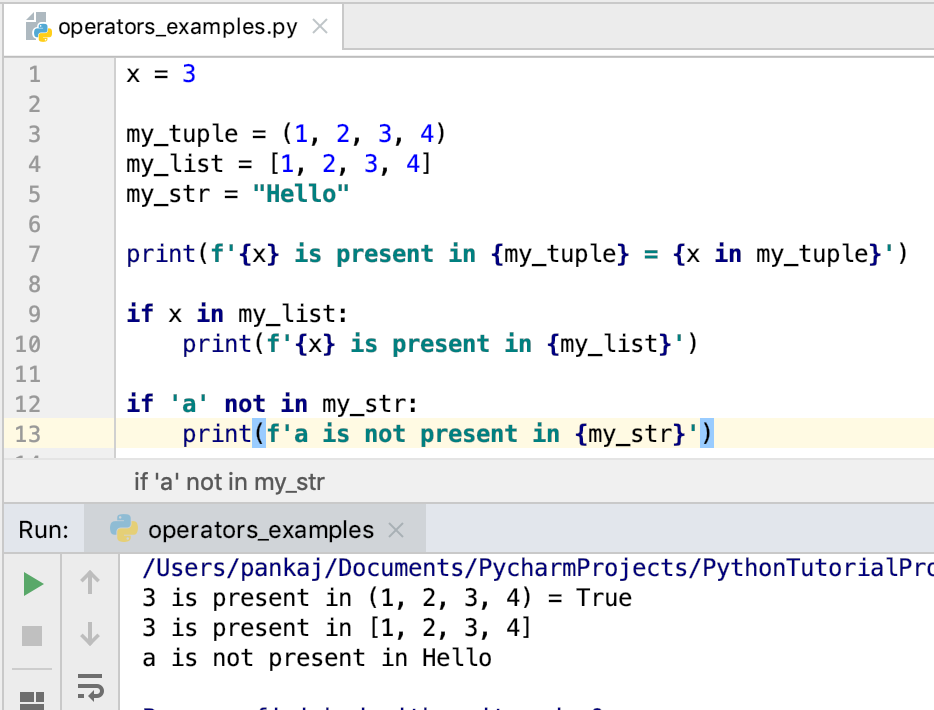 Python成员运算符